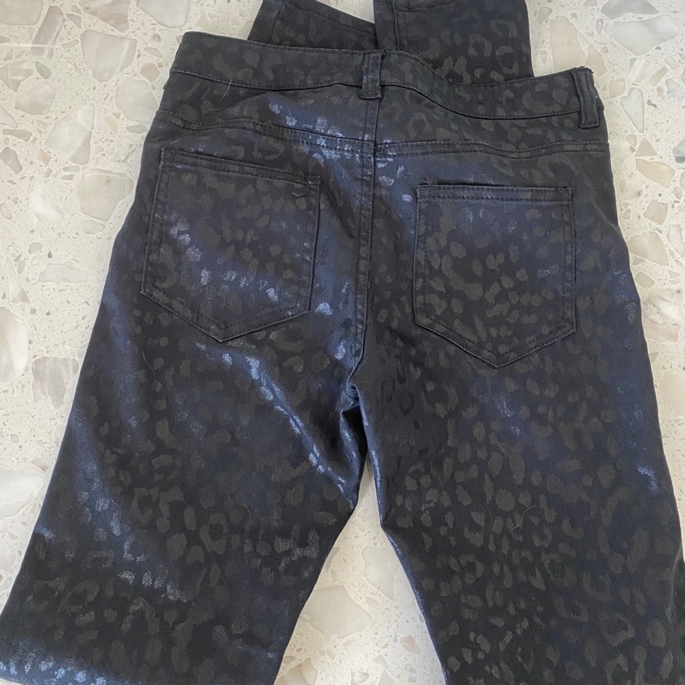 Black cheetah jeans